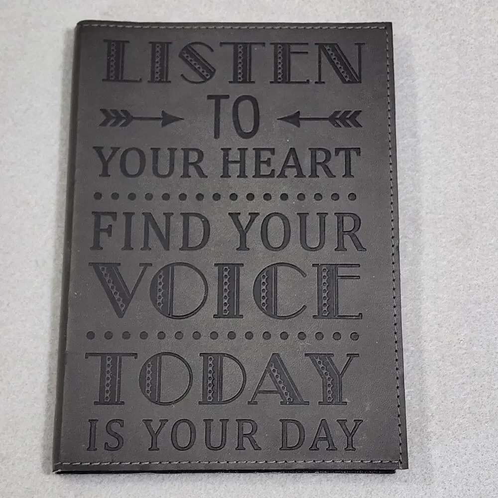 Listen To Your Heart Find Your Voice Today Is Your Day Blank Writing Journal